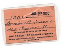 Robert Robinson Library Card